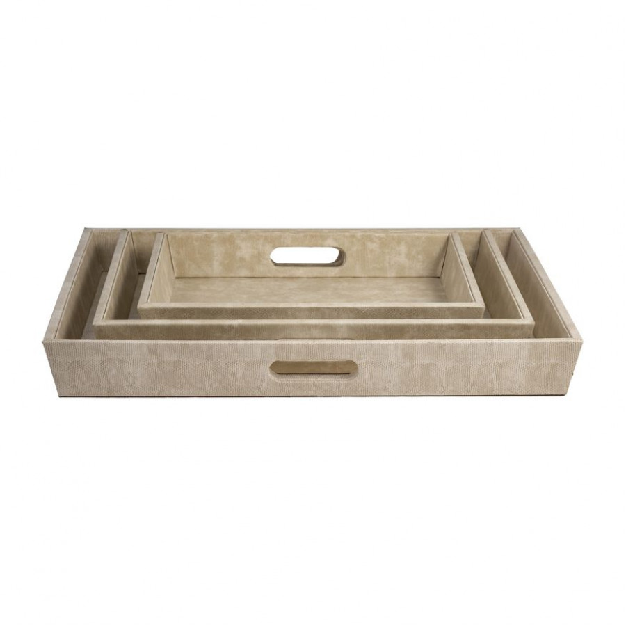 Sagebrook - 7"/11"/14" Wood Heart Trays (Set Of 3)