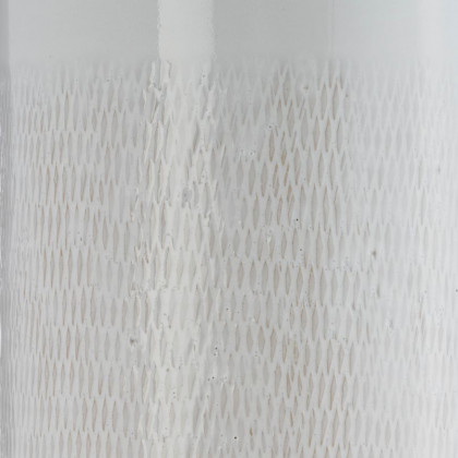 Sagebrook 18" Ceramic Grooved Vase - Ivory