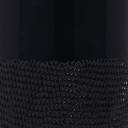 Sagebrook 10" Ceramic Grooved Vase - Black