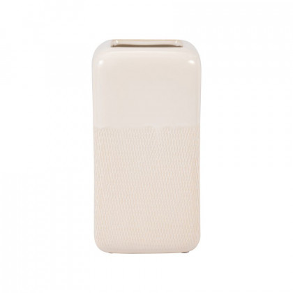 Sagebrook - 18" Ceramic Squared Grooved Vase