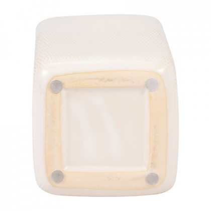 Sagebrook 10" Ceramic Squared Grooved Vase - Ivory