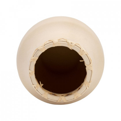 Sagebrook 7" Ceramic Vase With Weaving - Natural