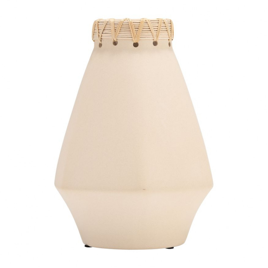 Sagebrook 10" Ceramic Vase With Weaving - Natural