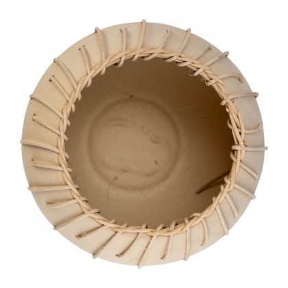 Sagebrook - 9" Ceramic Bowl With Weaving in Natural