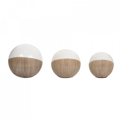 Sagebrook - 4"/5"/6" Ceramic 2-tone Orbs (Set Of 3)