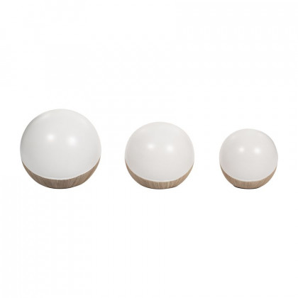 Sagebrook 4"/5"/6" Ceramic 2-tone Orbs (Set Of 3) - Cream/White