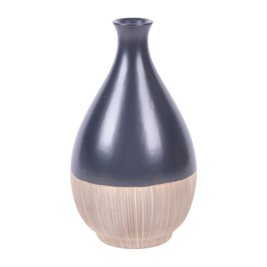 Sagebrook - 7" Ceramic 2-tone Teardrop Vase