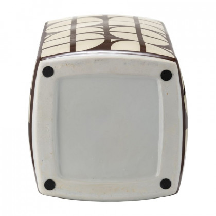 Sagebrook 18" Ceramic Square Jar With Lid - Java/Cotton