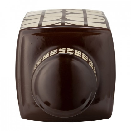 Sagebrook 16" Ceramic Square Jar With Lid - Java/Cotton