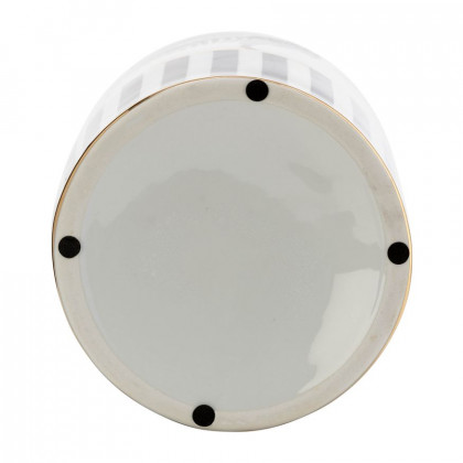 Sagebrook 16" Ceramic Zebra Jar With Lid - White/Gold