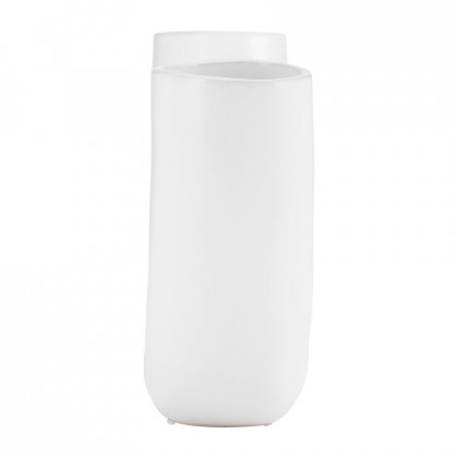 Sagebrook 12" Ceramic Half Circle Vase - White