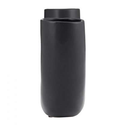 Sagebrook 12" Ceramic Half Circle Vase - Black