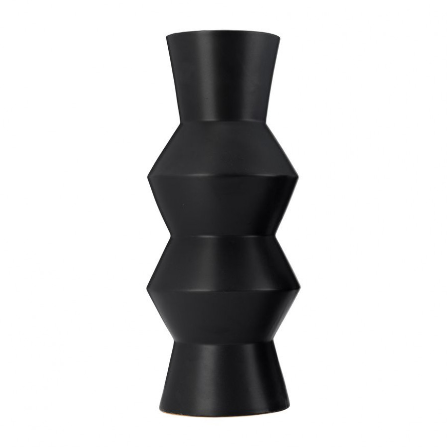 Sagebrook 17" Ceramic Totem Vase - Black