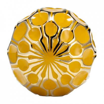 Sagebrook 4"/5"/6" Ceramic Orbs (Set Of 3) - Honey/Gold