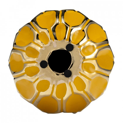Sagebrook 4"/5"/6" Ceramic Orbs (Set Of 3) - Honey/Gold