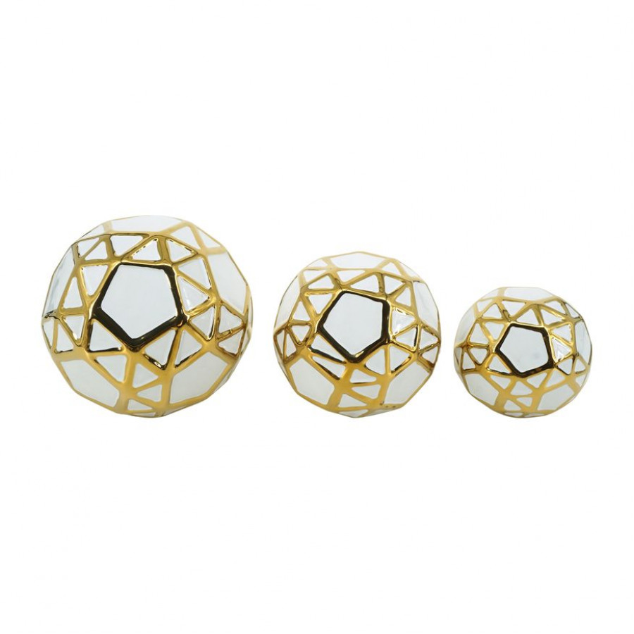 Sagebrook - 4"/5"/6" Ceramic Orbs (Set Of 3)