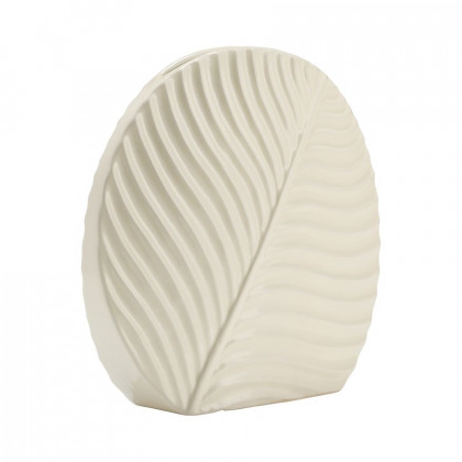 Sagebrook 11" Ceramic Round Botanical Vase - Cotton