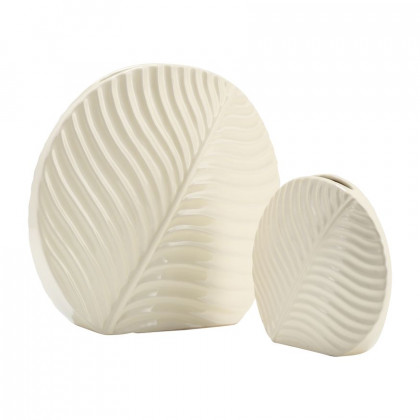 Sagebrook 11" Ceramic Round Botanical Vase - Cotton
