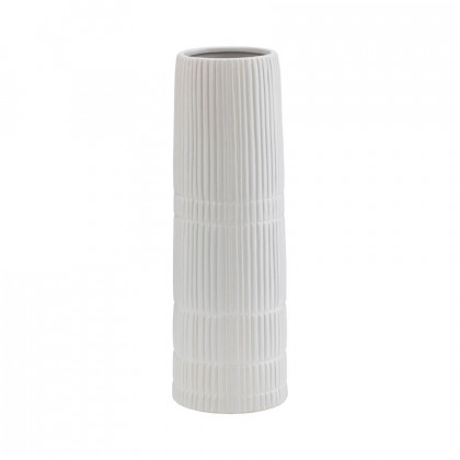 Sagebrook 15" Ceramic Lined Cylinder Vase - White