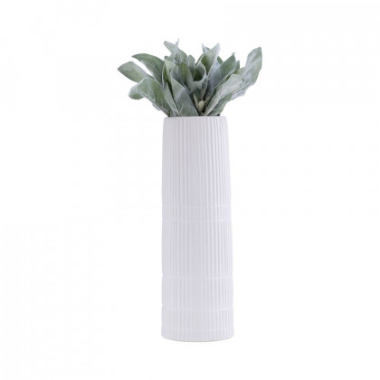 Sagebrook 15" Ceramic Lined Cylinder Vase - White