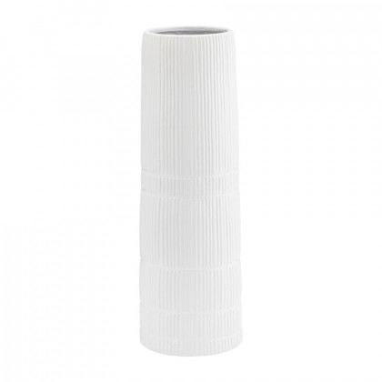 Sagebrook 18" Ceramic Lined Cylinder Vase - White
