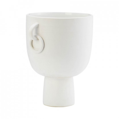 Sagebrook 10" Ceramic Vase With Handles - White