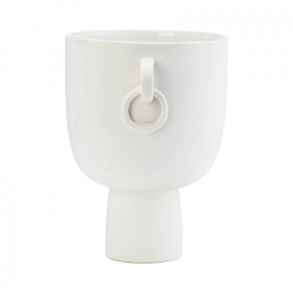 Sagebrook 10" Ceramic Vase With Handles - White