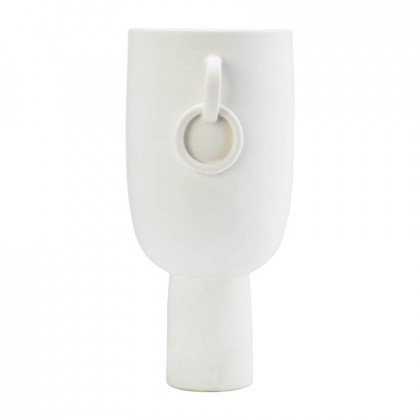 Sagebrook 13" Ceramic Vase With Handles - White