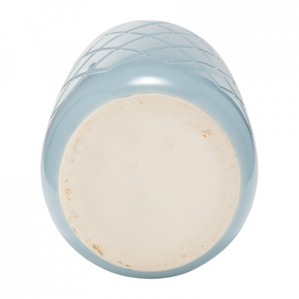 Sagebrook 16" Ceramic Plaid Textured Vase - Cameo Blue
