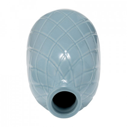 Sagebrook 9" Ceramic Plaid Textured Vase - Beige