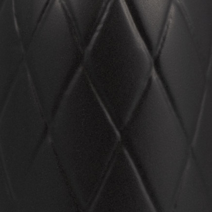 Sagebrook 9" Ceramic Plaid Textured Vase - Black