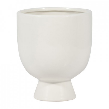 Sagebrook - 7" Ceramic Sunrise Eyes Flower Vase in White/Orange/Blue