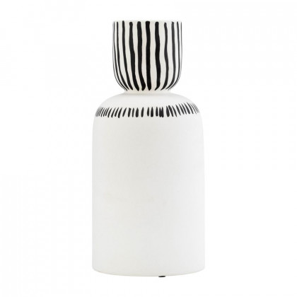 Sagebrook - 11" Ceramic Sleeping Man Flower Vase in White/Black