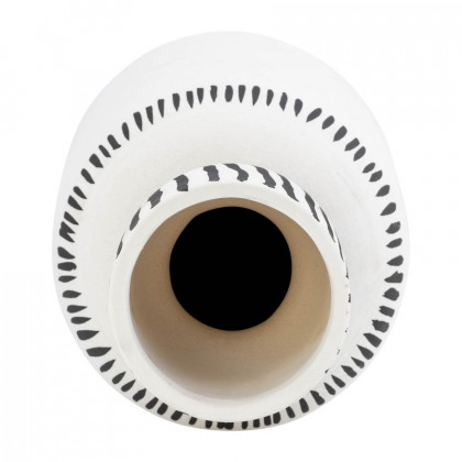 Sagebrook - 11" Ceramic Sleeping Man Flower Vase in White/Black