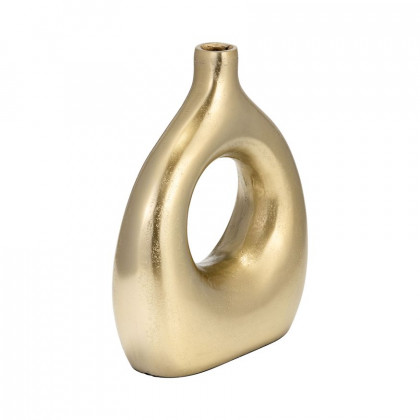 Sagebrook 10" Metal Open Cut Vase - Gold