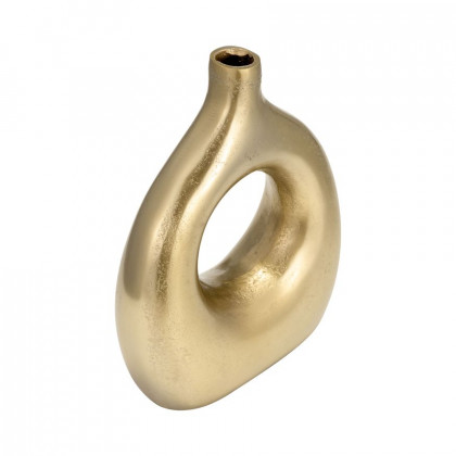 Sagebrook 10" Metal Open Cut Vase - Gold