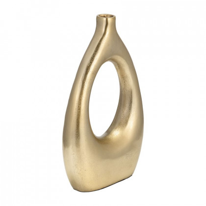 Sagebrook 14" Metal Open Cut Vase - Gold