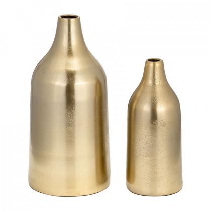Sagebrook 12" Metal Bottle Vase - Gold