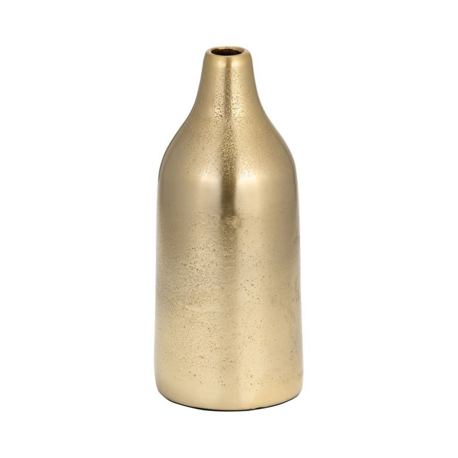Sagebrook 9" Metal Bottle Vase - Gold