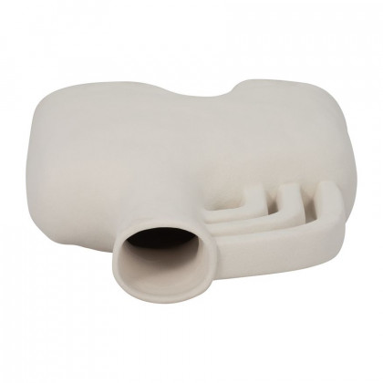 Sagebrook 12" Ceramic Rough Triple Handle Vase - Cotton