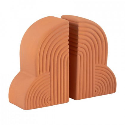 Sagebrook 13"x10" Ceramic Arches Bookends (Set Of 2) - Terracotta