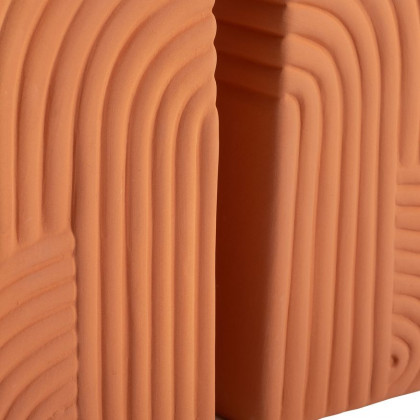 Sagebrook 13"x10" Ceramic Arches Bookends (Set Of 2) - Terracotta