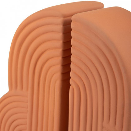 Sagebrook 13"x10" Ceramic Arches Bookends (Set Of 2) - Terracotta