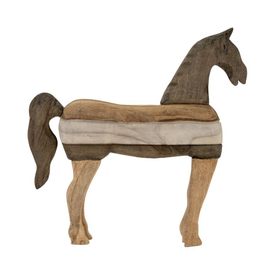 Sagebrook 15" Mango Wood Horse Sculputure - Dark Brown