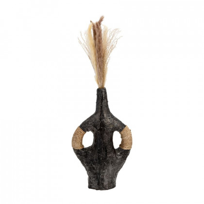 Sagebrook - 14" Terracotta Double Handle With Twine Vase in Black