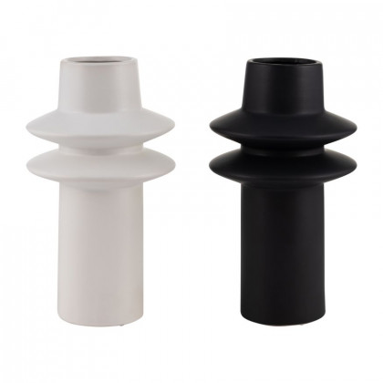 Sagebrook 11" Ceramic Modern Vase - Black