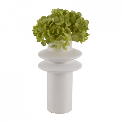 Sagebrook 11" Ceramic Modern Vase - White
