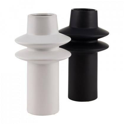 Sagebrook 11" Ceramic Modern Vase - White