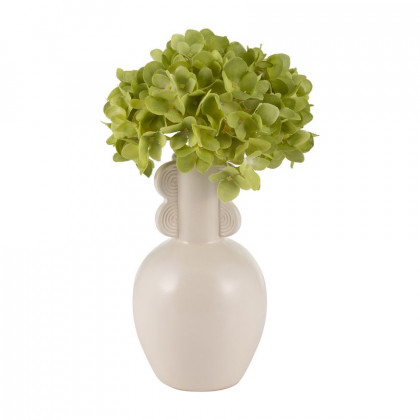 Sagebrook 9" Ceramic Eared Vase - Cotton