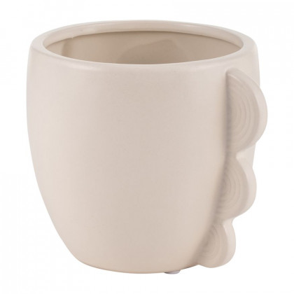 Sagebrook 5" Ceramic Eared Vase - Cotton